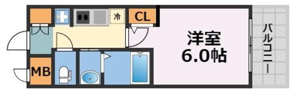 エステムコート難波サウスプレイスⅧハイドの物件間取画像